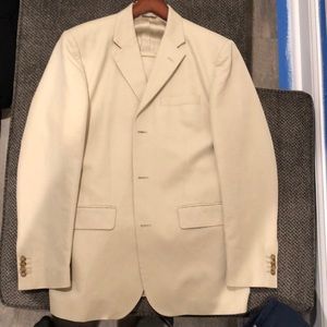Men’s Banana Republic Tan suit.